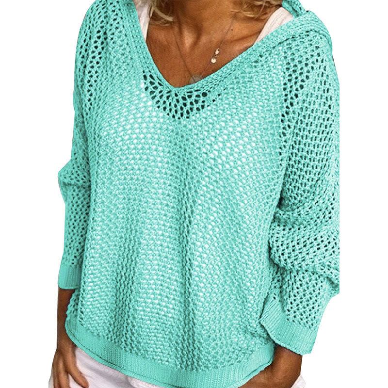 Europski i američki Amazon prekogranični popularni vuneni vanjski pleteni džemper s kapuljačom i zaštitom od sunca