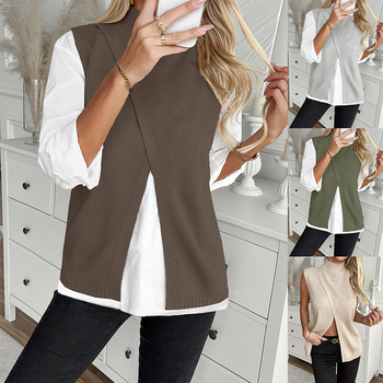 2024 Amazon složeni uski prsluk u boji elegantni za slobodno vrijeme Europa i Sjedinjene Države prekogranična e-trgovina