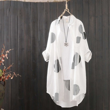 Ново дамско палто с художествени букви и моден дизайн, щамповано, свободно, слънцезащитно, тънко, плажно жилетка