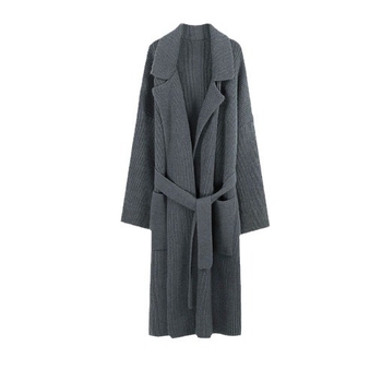 Visokokvalitetni plinski kaput kardigan kaput 2024. jesen i zima novi dugi široki pleteni kaput plus size visoke kvalitete za žene