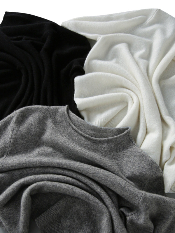 Jesenný nový dámsky sveter s polovičným rolákom v kórejskom štýle, dámsky jesenný a zimný tenký nový sveter s vnútorným spodným dielom a stredným rukávom