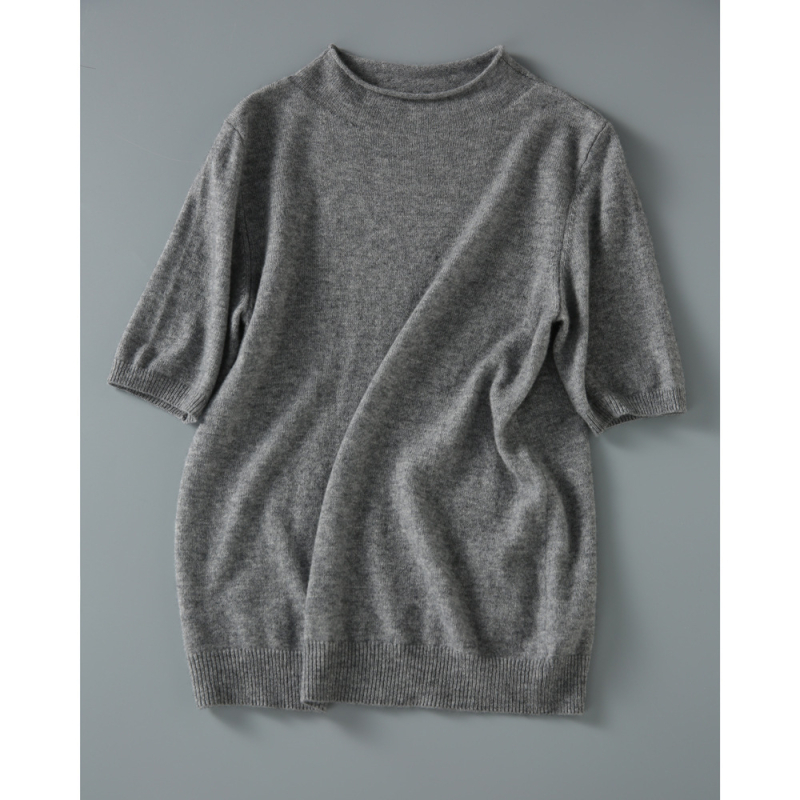 Jesenný nový dámsky sveter s polovičným rolákom v kórejskom štýle, dámsky jesenný a zimný tenký nový sveter s vnútorným spodným dielom a stredným rukávom