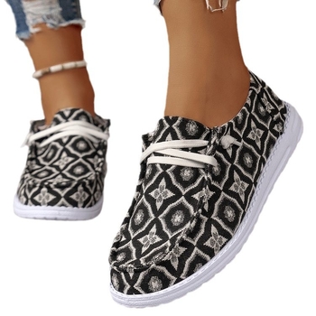 2024 Zahraničný obchod plus size Four Seasons plátenné topánky Dámske farebné tlačené farebné vyvážané do Európy a Ameriky Výrobcovia plochých topánok pre voľný čas