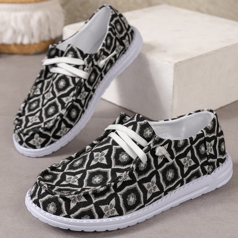 2024 Zahraničný obchod plus size Four Seasons plátenné topánky Dámske farebné tlačené farebné vyvážané do Európy a Ameriky Výrobcovia plochých topánok pre voľný čas