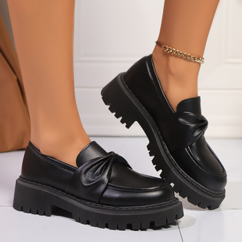 Európske a americké zahraničné obchodné mokasíny plus size Dámske mokasíny 2024 Jarné a jesenné nové dámske topánky s okrúhlou špičkou, hrubé dno, ležérne topánky pre ženy