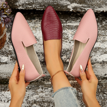 Βασικά μυτερά φλατ παπούτσια για γυναίκες με ρηχό στόμα, λεπτά παπούτσια για όλες τις χρήσεις, δημοφιλή παπούτσια με φλατ τακούνι και μαλακό μπιζέλι, παπούτσια εργασίας
