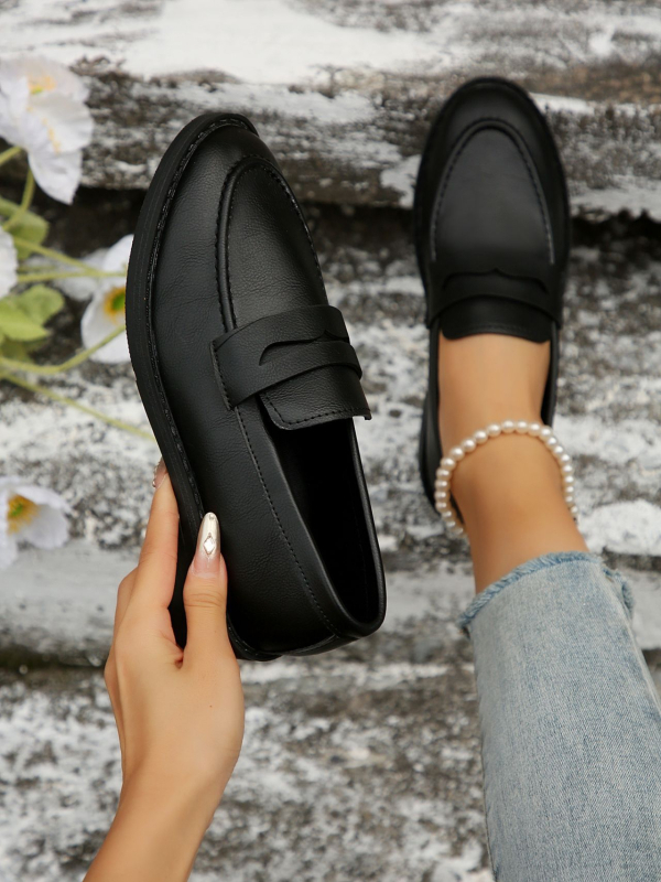 Dámske topánky pre väčšie veľkosti, jarné a jesenné, nové mokasíny, ležérne topánky s hrubou podrážkou