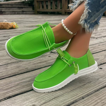 Pārrobežu viena slāņa apavi sieviešu ārējās tirdzniecības lielizmēra spilgti audekla apavi sieviešu uzvelkamie seklie viena slāņa apavi sieviešu ērti ikdienas apavi sievietēm