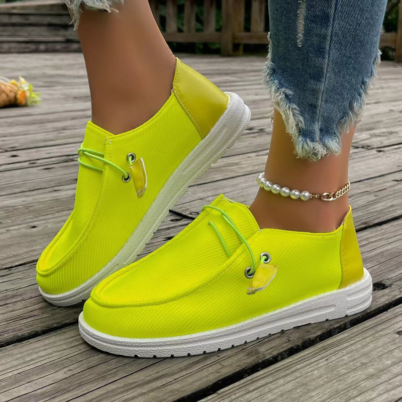 Pārrobežu viena slāņa apavi sieviešu ārējās tirdzniecības lielizmēra spilgti audekla apavi sieviešu uzvelkamie seklie viena slāņa apavi sieviešu ērti ikdienas apavi sievietēm