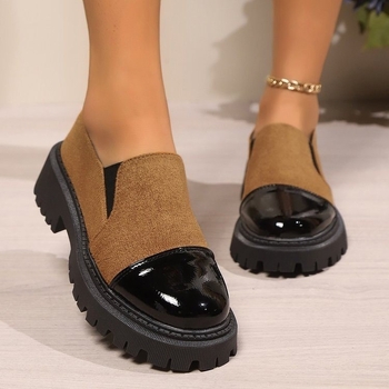 Γυναικεία Loafers Άνοιξης 2025, Νέα Casual Amazon Slip-On, Φθινοπωρινά, Χοντρά Τακούνια, Cross-Border, Μεγάλο Μέγεθος