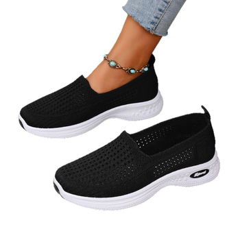 Vabaaja tossud Naiste kevad-suvi Lendav kudumine Vanarahva kingad Jalutuskingad Pehme tallaga ema kingad Naiste kingad Slip-on tossud Naistele