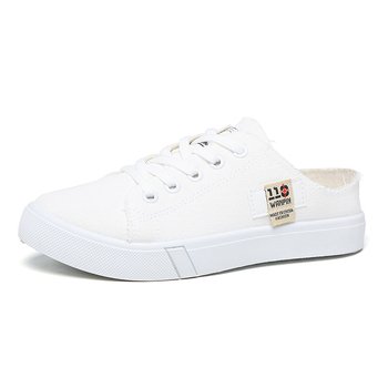 Pusaudekla apavi sieviešu apavi 2024. gada jaunā korejiešu versija maziem baltiem apaviem, plakani ikdienas mājas dēļu apavi, ražotāji vairumtirdzniecībā