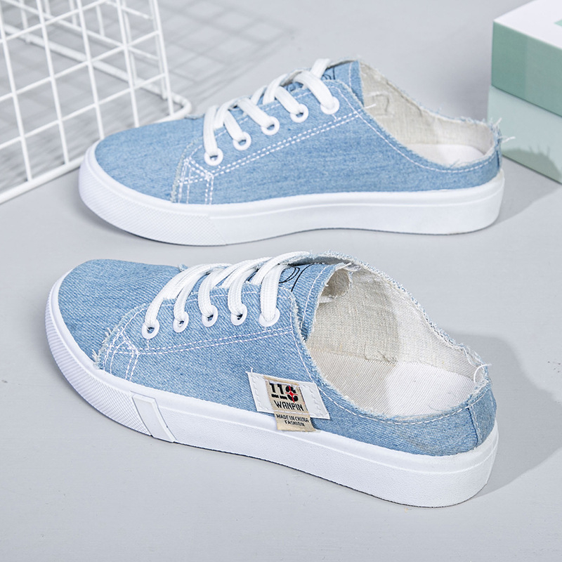 Pusaudekla apavi sieviešu apavi 2024. gada jaunā korejiešu versija maziem baltiem apaviem, plakani ikdienas mājas dēļu apavi, ražotāji vairumtirdzniecībā