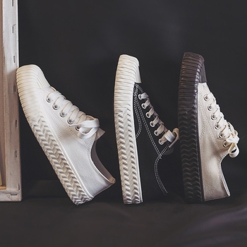 Korejiešu karameļu cepumu studentu audekla apavi Ulzzang Honkongas stila Harajuku stila daudzpusīgi retro 1970. gadu sporta apavi E29