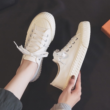 Korejiešu karameļu cepumu studentu audekla apavi Ulzzang Honkongas stila Harajuku stila daudzpusīgi retro 1970. gadu sporta apavi E29