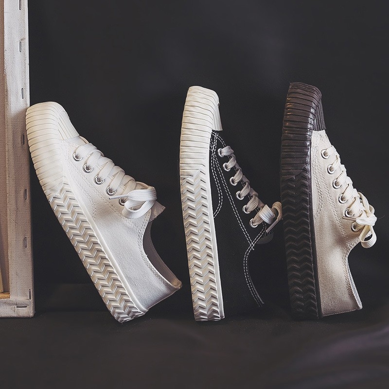 Korejiešu karameļu cepumu studentu audekla apavi Ulzzang Honkongas stila Harajuku stila daudzpusīgi retro 1970. gadu sporta apavi E29