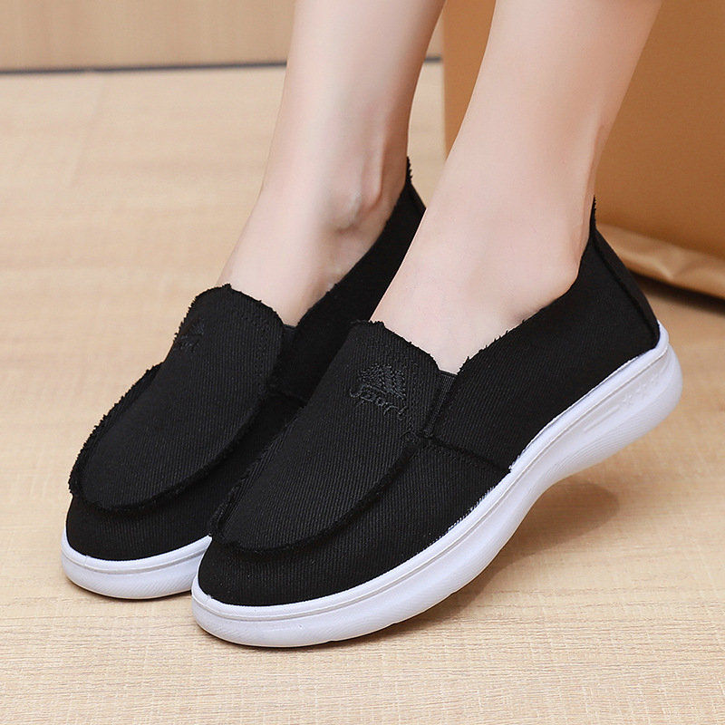 Pantofi din pânză pentru femei 2024 primăvara femei noi vechi Beijing pantofi din pânză pantofi casual confortabili respirabili leneși pantofi cu un singur strat pentru femei