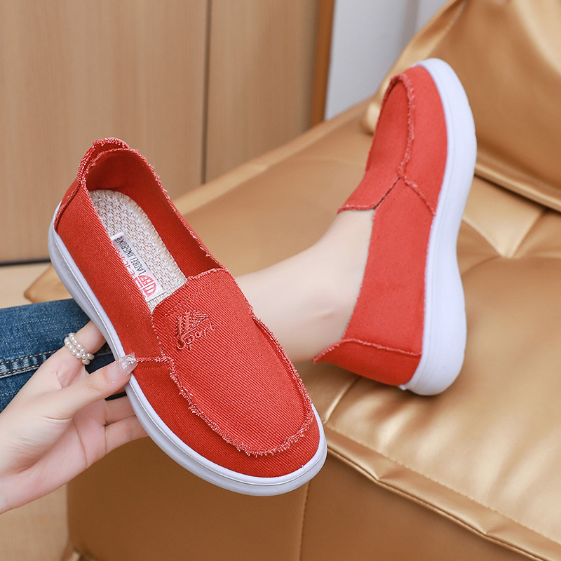 Pantofi din pânză pentru femei 2024 primăvara femei noi vechi Beijing pantofi din pânză pantofi casual confortabili respirabili leneși pantofi cu un singur strat pentru femei