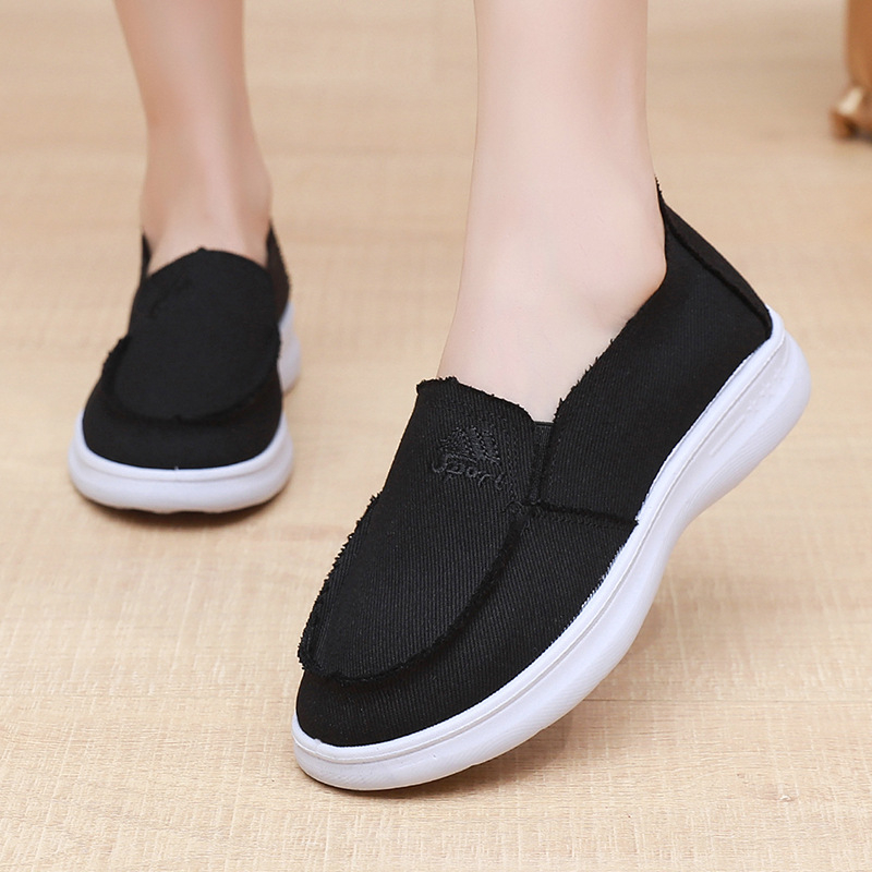 Pantofi din pânză pentru femei 2024 primăvara femei noi vechi Beijing pantofi din pânză pantofi casual confortabili respirabili leneși pantofi cu un singur strat pentru femei