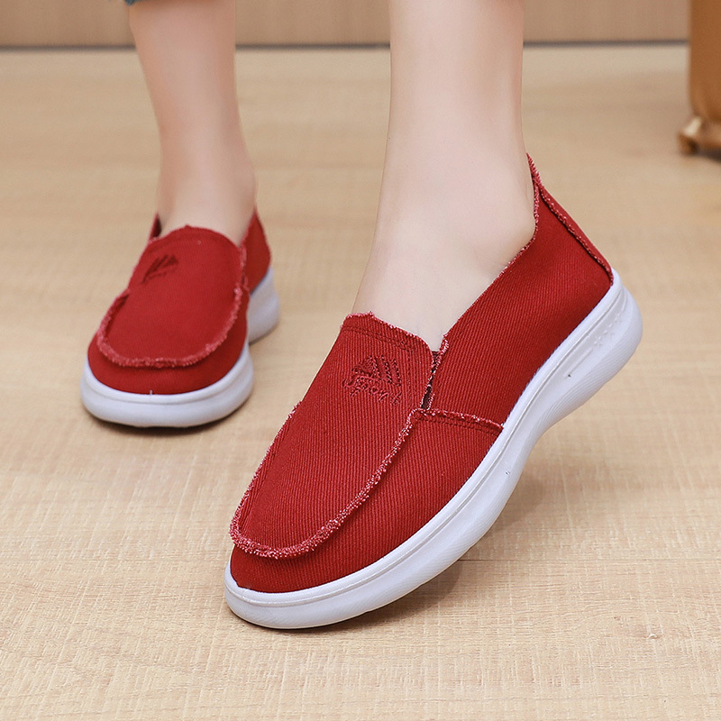 Pantofi din pânză pentru femei 2024 primăvara femei noi vechi Beijing pantofi din pânză pantofi casual confortabili respirabili leneși pantofi cu un singur strat pentru femei