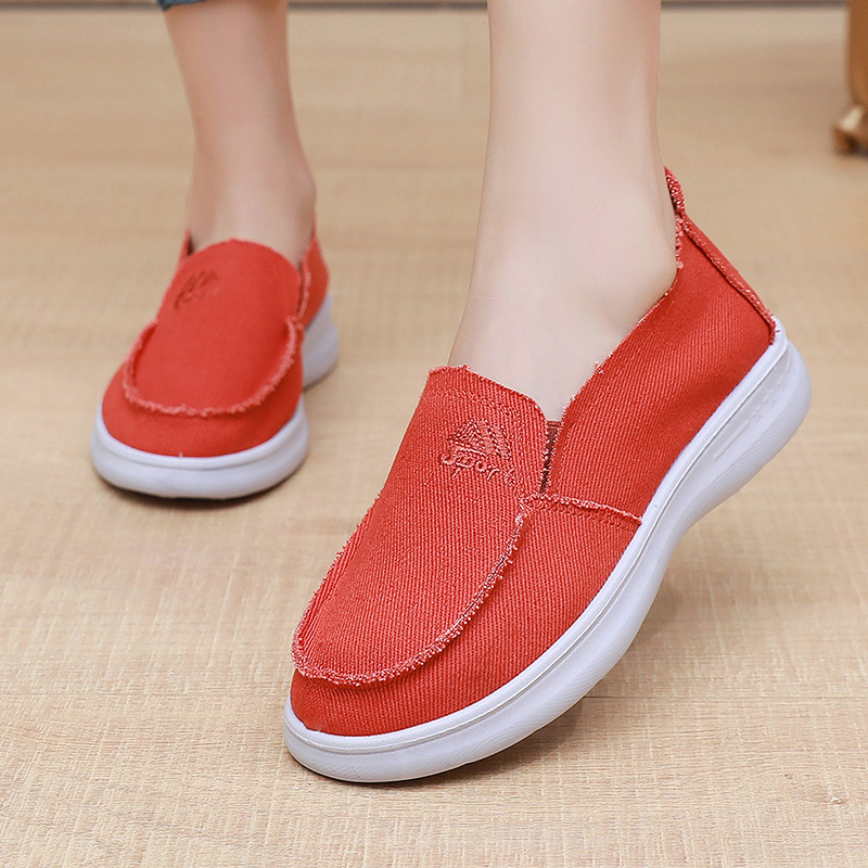 Pantofi din pânză pentru femei 2024 primăvara femei noi vechi Beijing pantofi din pânză pantofi casual confortabili respirabili leneși pantofi cu un singur strat pentru femei