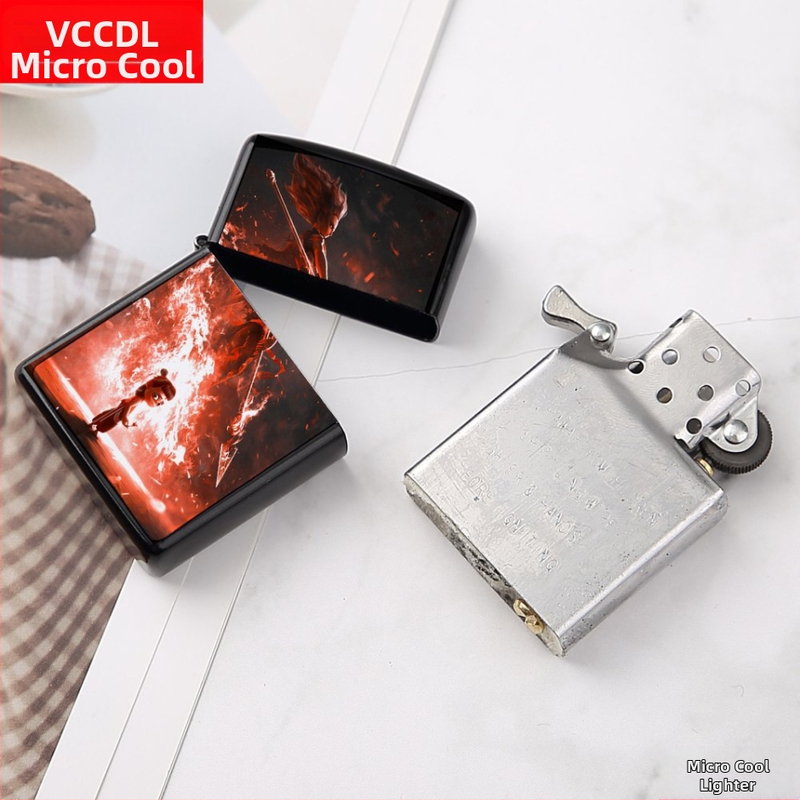 Нежа периферна керосинова запалка ретро креативен малък подарък метална ветроустойчива запалка класически стил