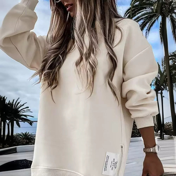 Îmbrăcăminte nouă pentru femei transfrontalieră 2024 Amazon Transfrontalieră în stoc Fustă nouă europeană și americană cu fermoar decorativ, guler rotund