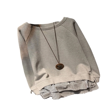 Prekogranična majica za žene 2025. proljeće i jesen, nova široka korejska svestrana majica srednje duljine s donjim dijelom za žene, tanka, veleprodaja