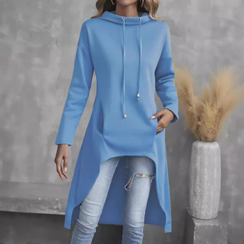 Pulover elegant, elegant, cu mânecă lungă și glugă, pentru femei, toamnă și iarnă, 2024, Amazon Europa și stația independentă transfrontalieră