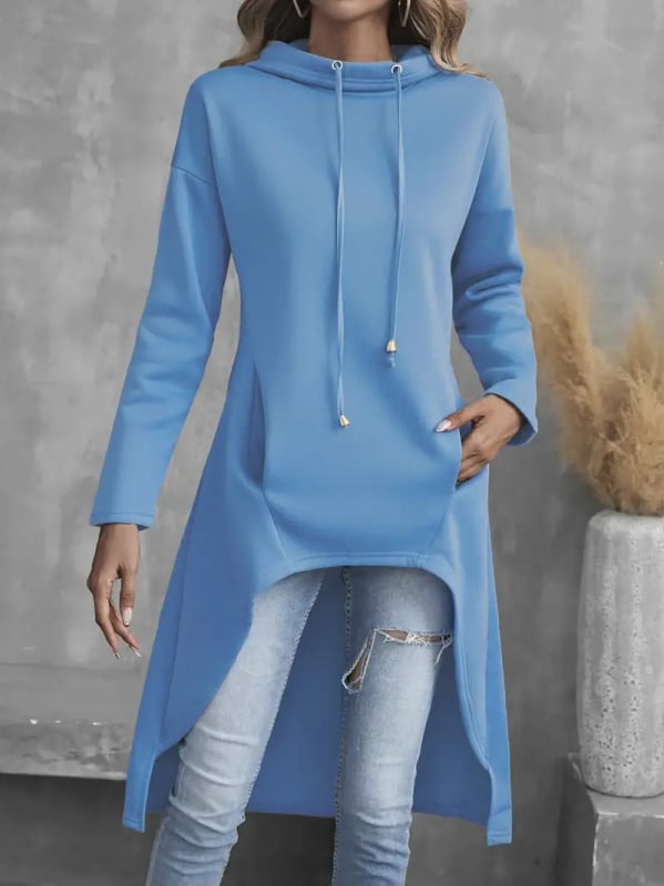 Pulover elegant, elegant, cu mânecă lungă și glugă, pentru femei, toamnă și iarnă, 2024, Amazon Europa și stația independentă transfrontalieră