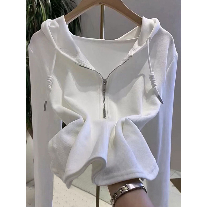 Europski kolodvor 2023. proljeće i jesen nova tanka pamučna majica s kapuljačom za žene, široki ružičasti trendi kaput za sve kombinacije