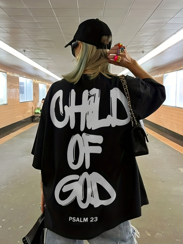 Majica kratkih rukava s natpisom Božje mladeži "Inspirativno" - Ženska ležerna majica kratkih rukava s okruglim izrezom, proljeće i ljeto