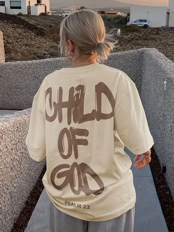 Majica kratkih rukava s natpisom Božje mladeži "Inspirativno" - Ženska ležerna majica kratkih rukava s okruglim izrezom, proljeće i ljeto