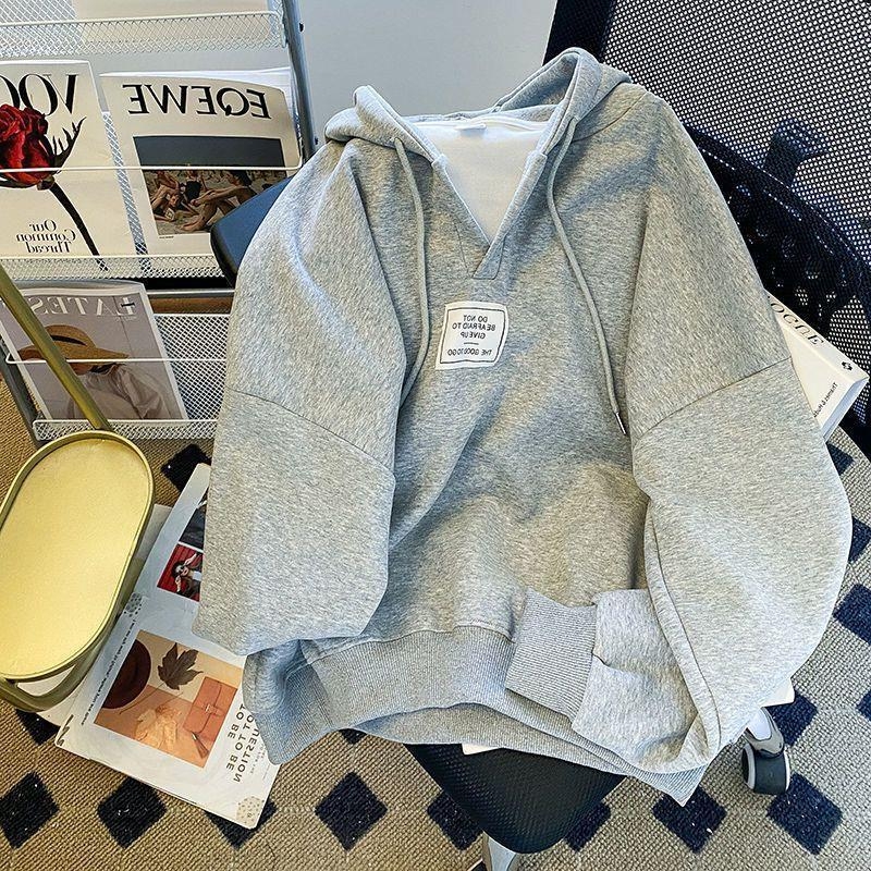 Veličina s kapuljačom, zadebljani ekstra veliki ovratnik, proljetni i jesenski Jin top Jin, zimski debeljuškasti kratki pulover s flis podstavom, nova modna odjeća za žene