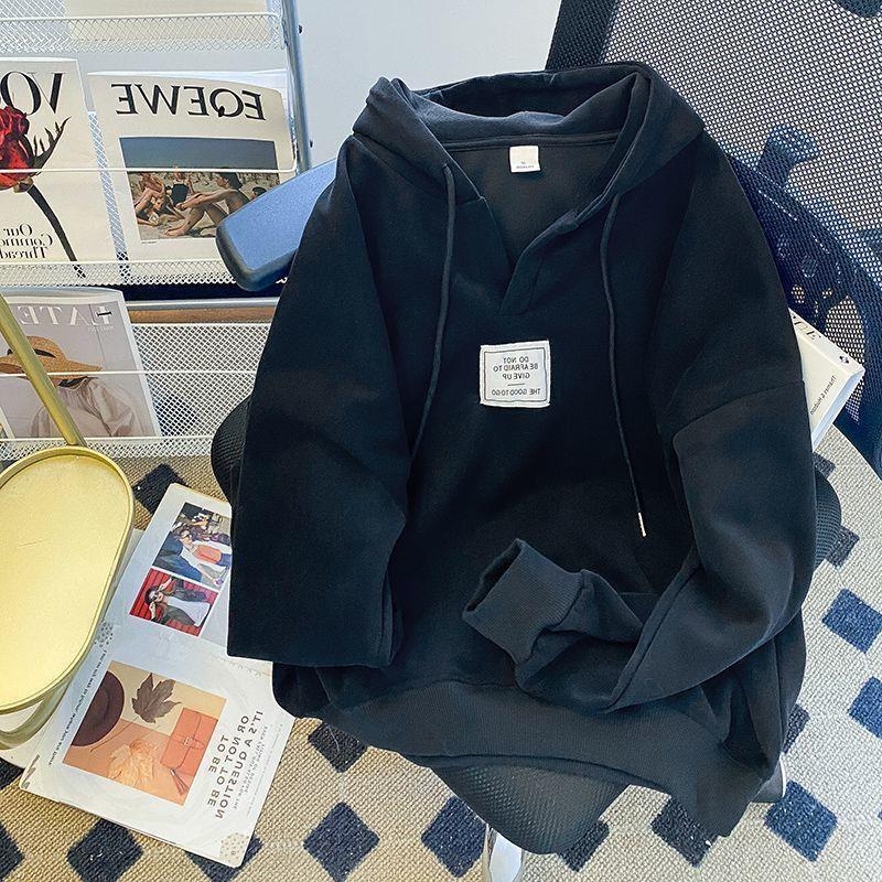 Veličina s kapuljačom, zadebljani ekstra veliki ovratnik, proljetni i jesenski Jin top Jin, zimski debeljuškasti kratki pulover s flis podstavom, nova modna odjeća za žene