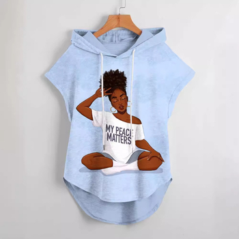 Hanorac sport cu glugă, scurt față și lung spate