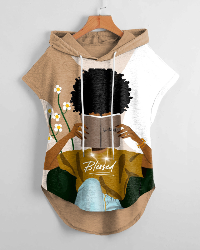 Hanorac sport cu glugă, scurt față și lung spate