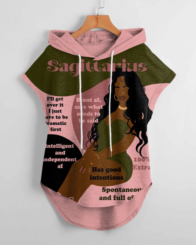 Hanorac sport cu glugă, scurt față și lung spate