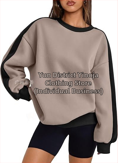 Hanorac cu guler rotund pentru femei, mărime super mare, Amazon, cu mânecă lungă, în culori asortate, toamna 2024