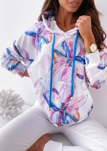 Φθινόπωρο και Χειμώνας 2021, Ριχτό, Casual, Μακρυμάνικο Πουλόβερ με Κουκούλα, Διπλής Επίστρωσης, Πουλόβερ με Τσέπες και Μπαλώματα για το Σκούφο