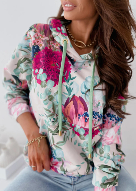 Φθινόπωρο και Χειμώνας 2021, Ριχτό, Casual, Μακρυμάνικο Πουλόβερ με Κουκούλα, Διπλής Επίστρωσης, Πουλόβερ με Τσέπες και Μπαλώματα για το Σκούφο