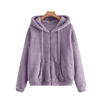 Εξωτερικό Εμπόριο Ευρωπαϊκών και Αμερικανικών Γυναικείων Ρούχων Φθινόπωρο και Χειμώνας Νέα Μακρυμάνικη Μπλούζα με Φερμουάρ και Χαλαρή Μπλούζα με Κουκούλα