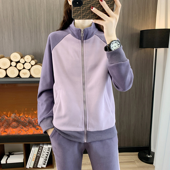 Σετ Αθλητικών Ρούχων Άνοιξης/Φθινοπώρου για Γυναικεία, Μεγάλα Μεγέθη, Casual, Μοντέρνο, Ανοιχτό Μπλούζα με Κουκούλα 2024, Παντελόνι Νέου Στυλ, Εκρηκτικό Σετ Δύο Τεμαχίων