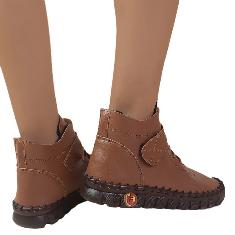 Cezhraničné plus size zahraničný obchod mäkké dno ručne šité suchý zips krížový remienok 2024 nové platformové topánky na tortovom podpätku