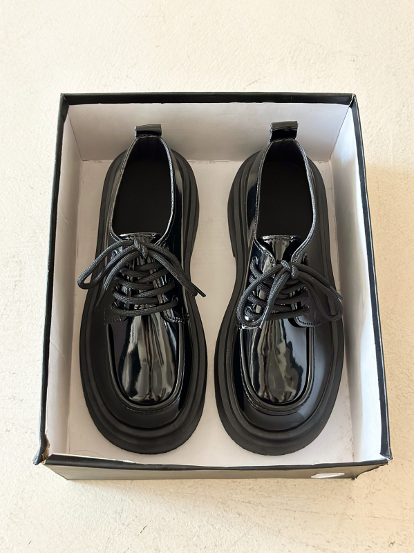 Malé kožené topánky s hrubou podrážkou v preppy štýle pre ženy, módne a všestranné topánky s hrubou podrážkou, mokasíny na platforme, dámske topánky, jarné a jesenné topánky s vysokým podrážkou