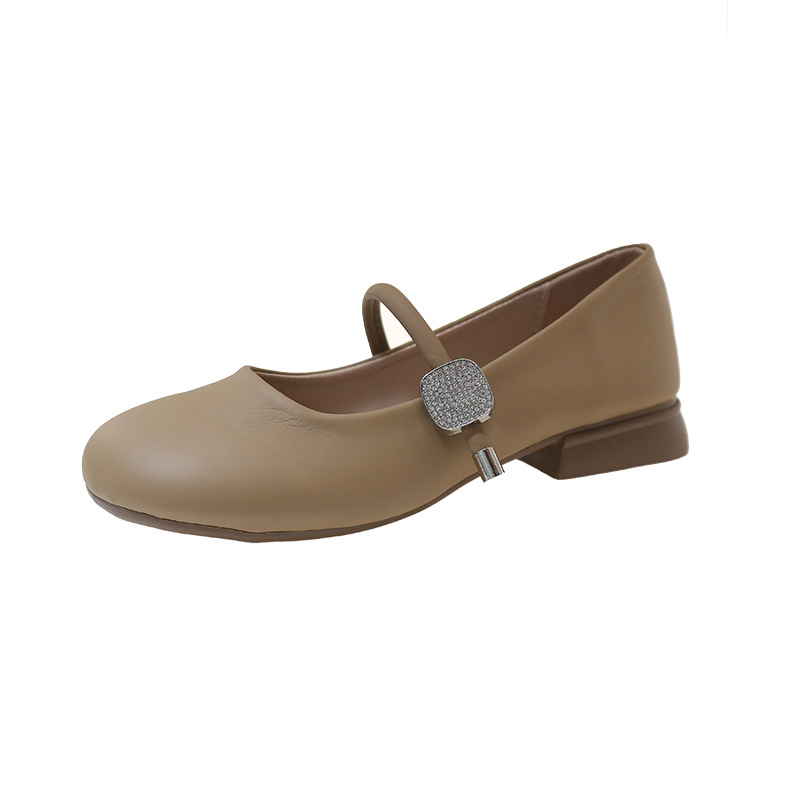 Pantofi Mary Jane pentru femei 2025 Primăvara și toamna Toc gros Stil francez Asociere delicată cu fuste Mocasini cu talpă moale și subțire Pantofi la modă Toc jos