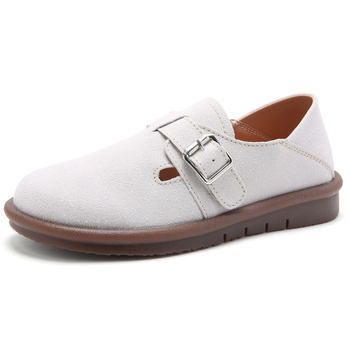 Pantofi de damă cu fund plat, stil Mori, retro, cu un singur strat, papuci de damă, papuci leneși, cu fund moale, slip-on, primăvară 2024