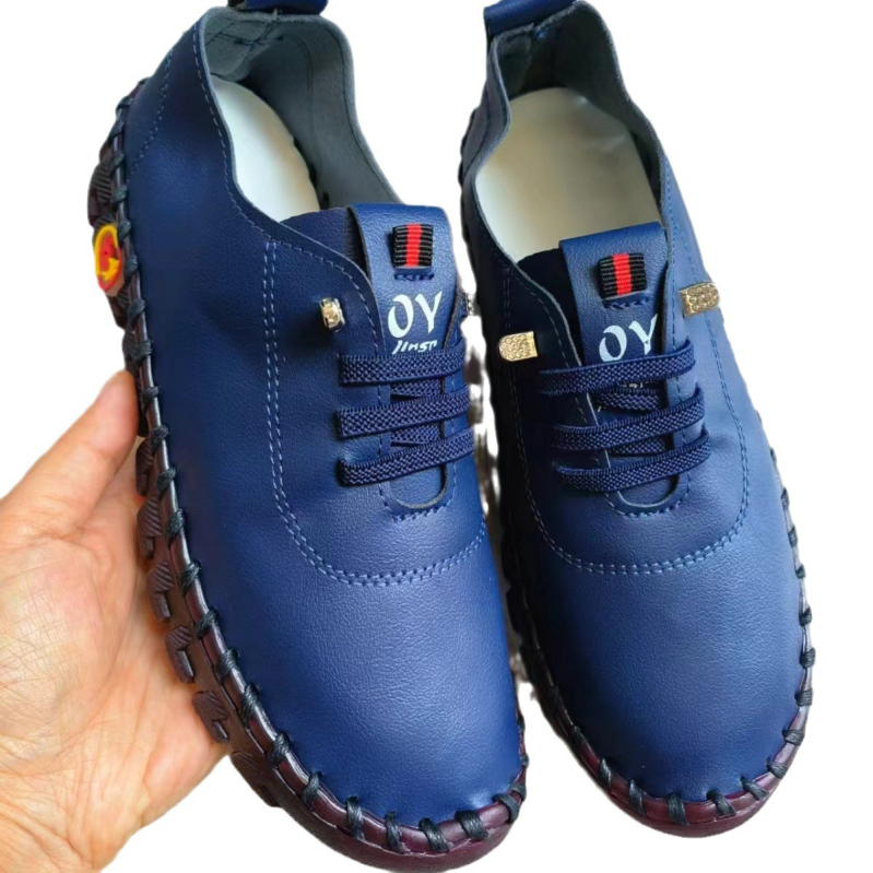 În stoc, cusături manuale pure, mărime plus, pantofi transfrontalieri Amazon pentru studenți, stație independentă, cu fund plat, pentru mame single