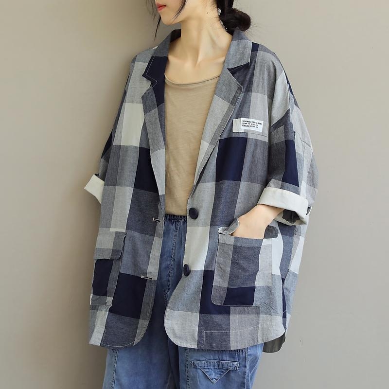 Naiste suvine 2024. aasta uus Korea stiilis lahtine pluss-suuruses pontsakas tüdrukute ülikond, õhuke vabaaja ruuduline väike ülikond