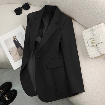 κρεμ-λευκό μικρό σακάκι κοστουμιού γυναικών 2024 νέο φθινοπωρινό χαλαρό casual σακάκι φέτος δημοφιλές μικρό κοστούμι